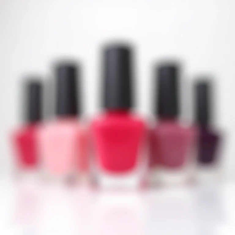 Frascos de esmaltes de diversas marcas.