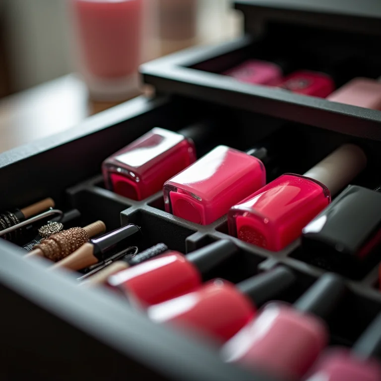 Gavetas com divisórias para esmaltes