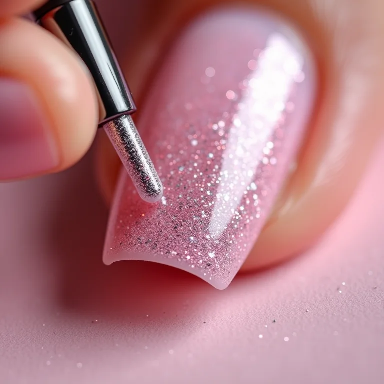 Glitter em gel para unhas de fibra