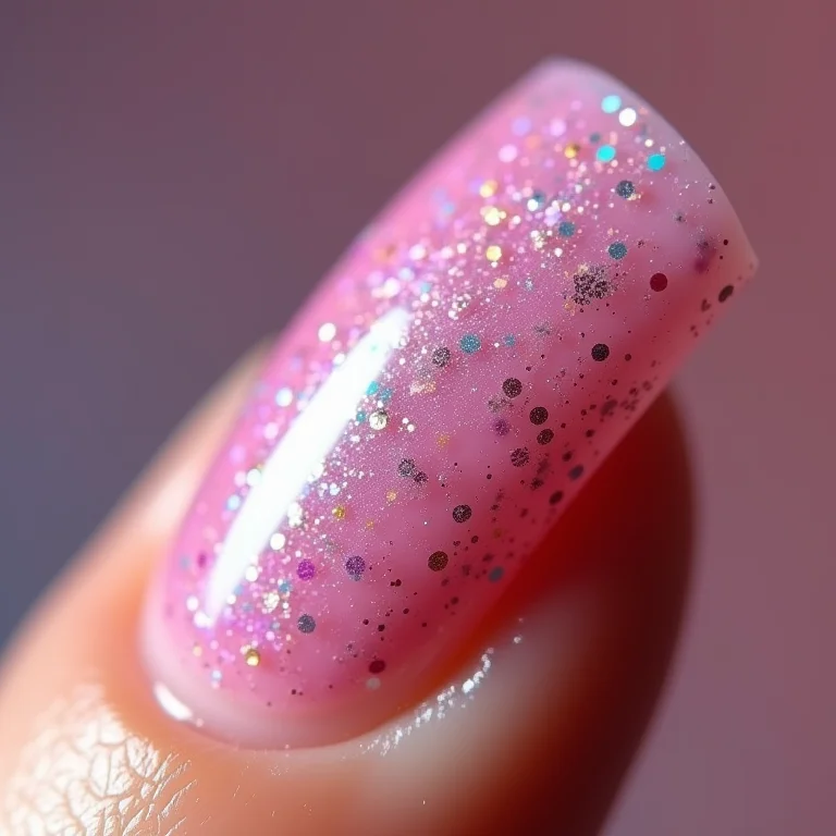 Glitter fino para unhas infantis.