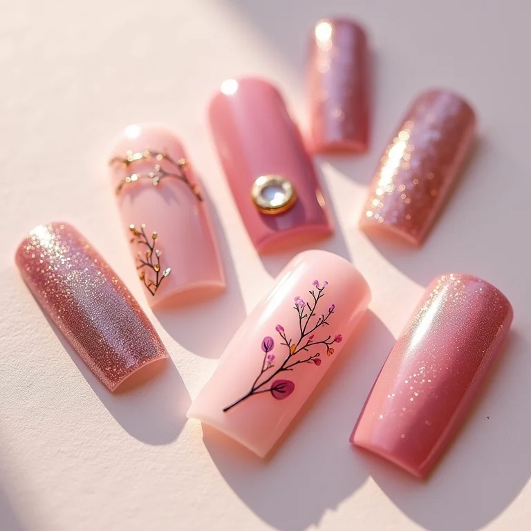 Ideias de decoração para unhas de gel na tips