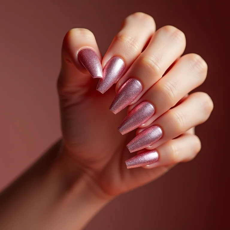 Inspirações de unhas de fibra com glitter