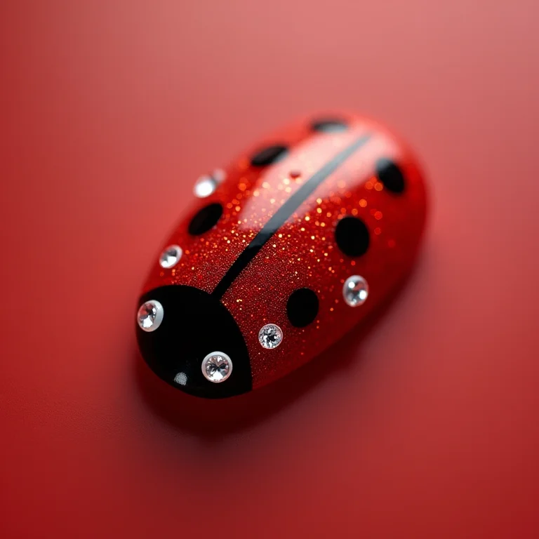 Joaninhas com pedras nas unhas