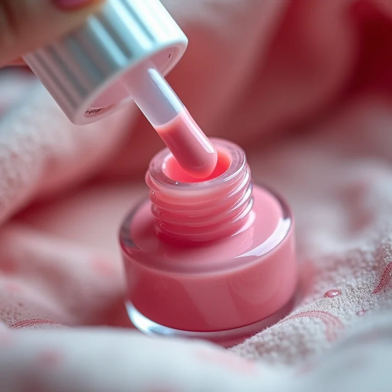 Limpando o bocal de um esmalte.