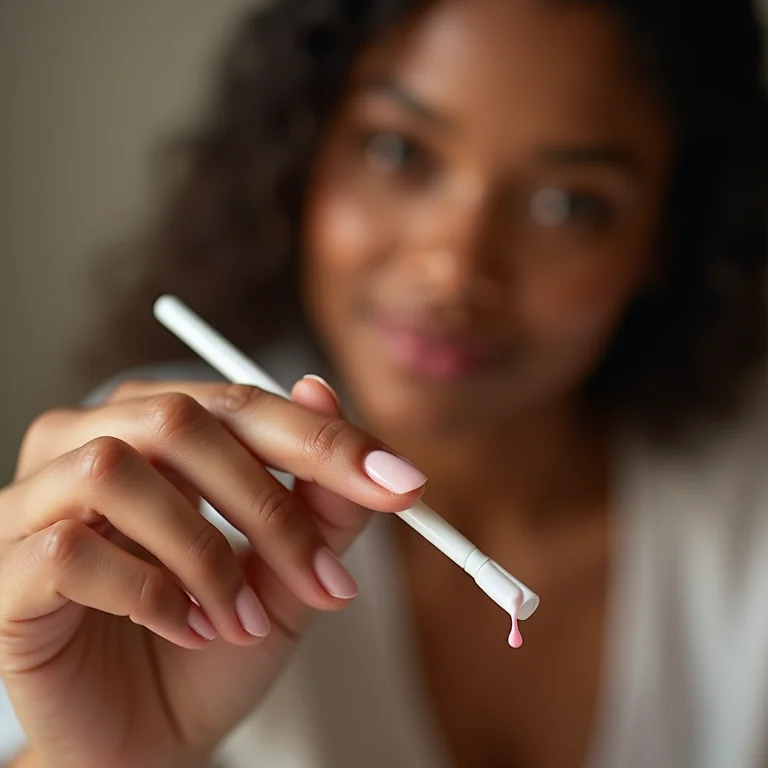 Limpeza dos cantinhos da unha com pincel chanfrado