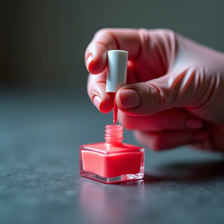 Luva de borracha para abrir esmalte com mais força.