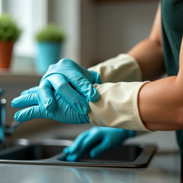Luvas protegem as unhas durante atividades domésticas