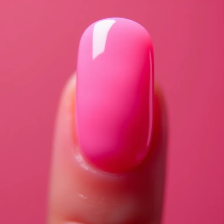 Macro de esmalte rosa chiclete