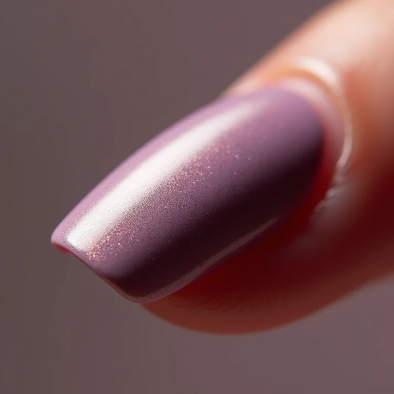 Macro de unha com efeito matte aveludado
