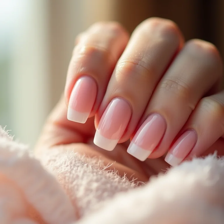 Manicure lixando unhas de gel bailarina