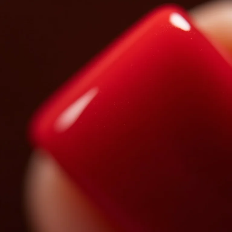 Manicure vermelha sem brilho e opaca.