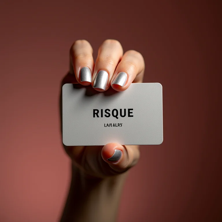 Mão segurando cartão de fidelidade Risqué