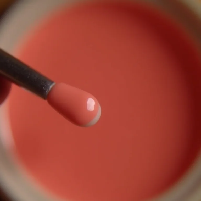 Mãos aplicando esmalte com pincel.