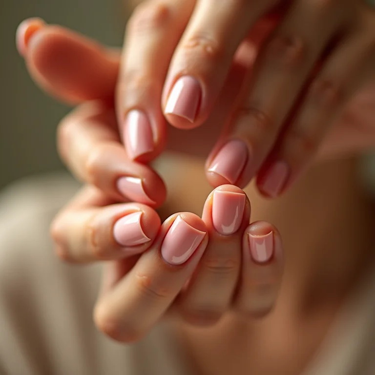 Mãos aplicando tratamento caseiro para fortalecer unhas