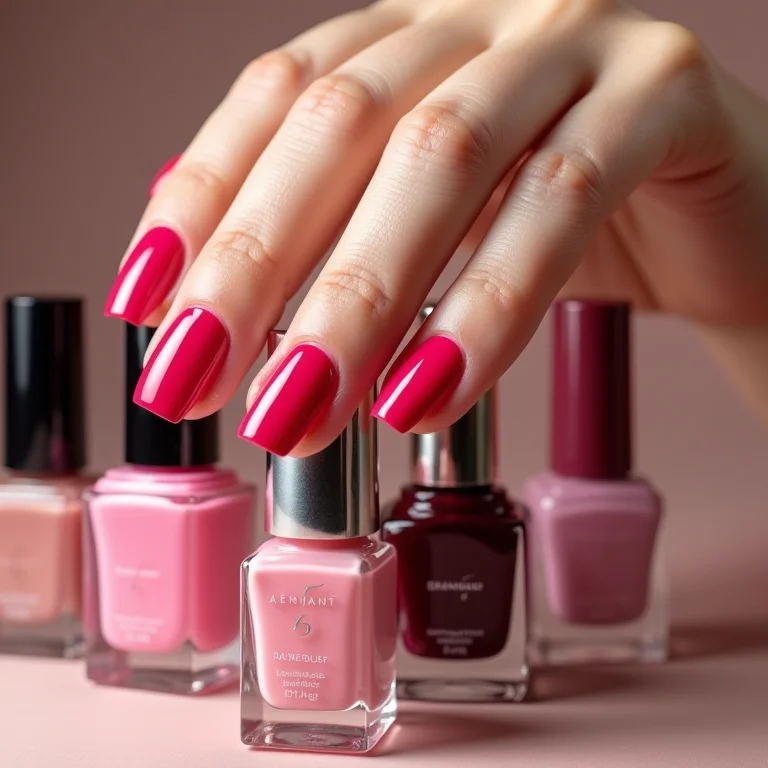 Mãos com unhas saudáveis e esmaltes sem formol.