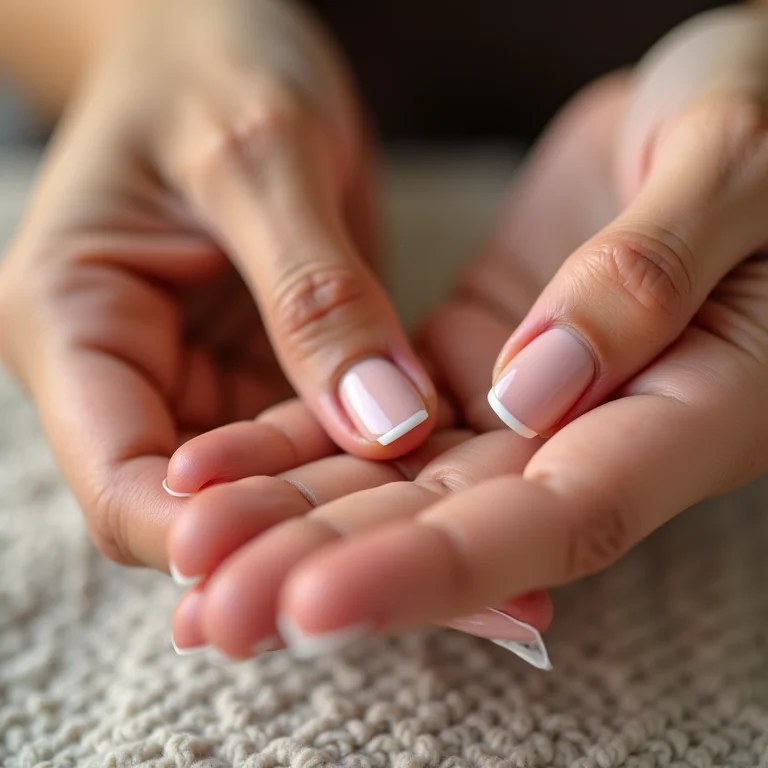 Mãos fazendo a manutenção semanal das unhas