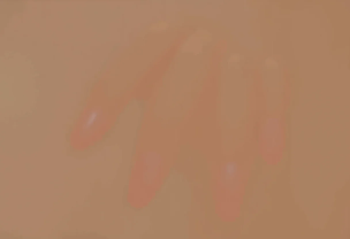 Mãos femininas aplicando esmalte de secagem rápida