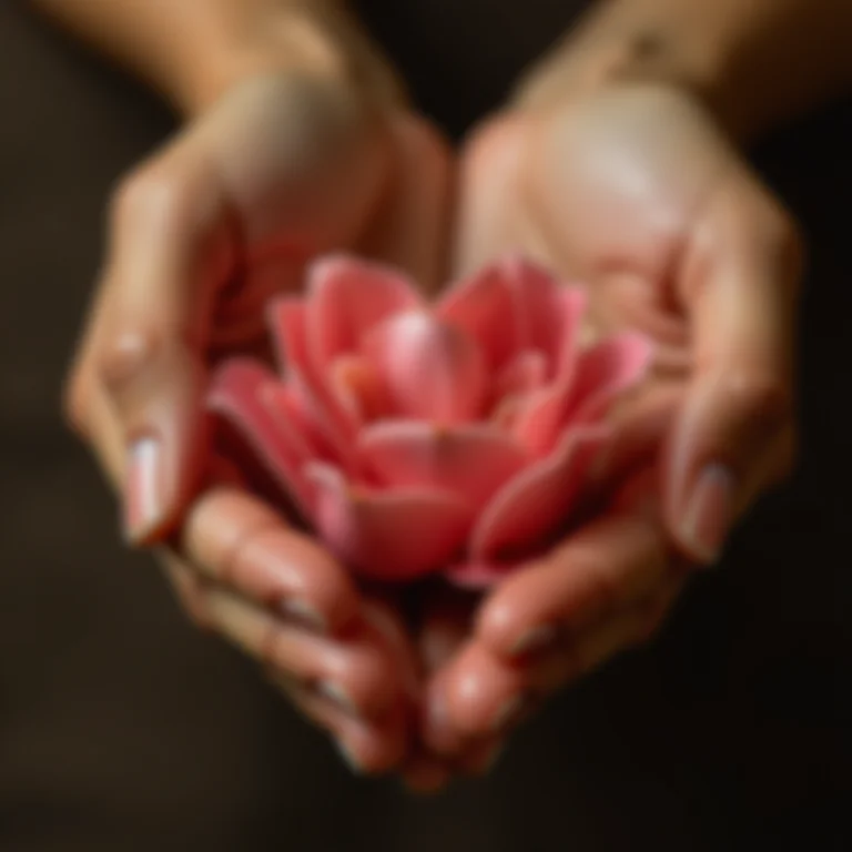 Mãos relaxadas aguardando a secagem completa do esmalte.