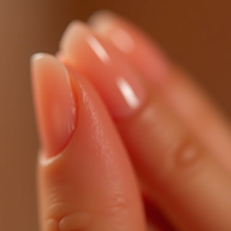 Mãos removendo unhas postiças