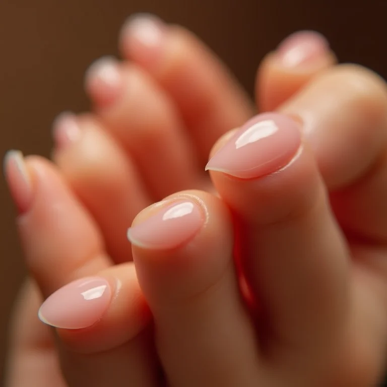 Mãos segurando óleo de cutícula