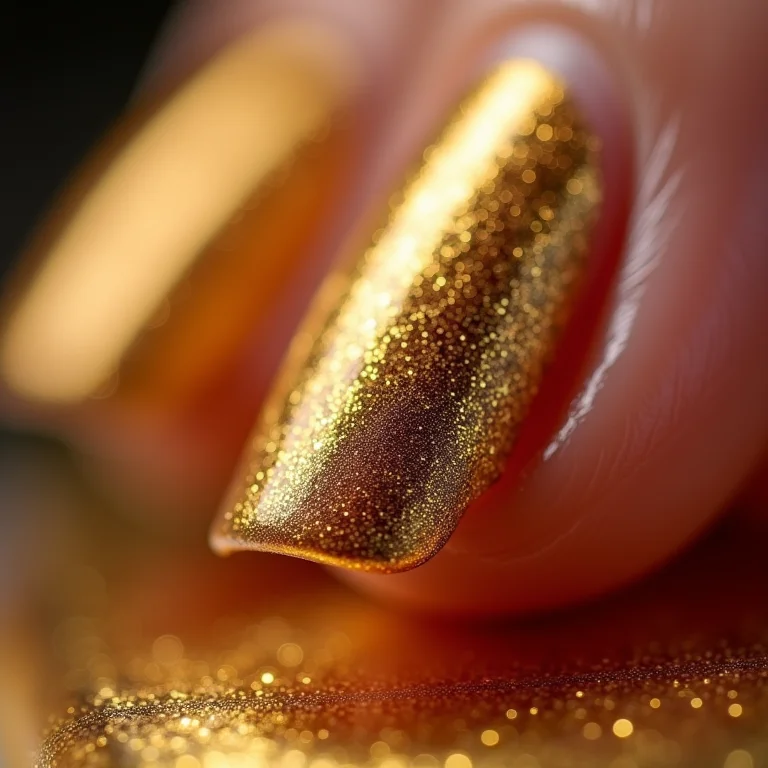 Materiais de qualidade para unhas com folha de ouro