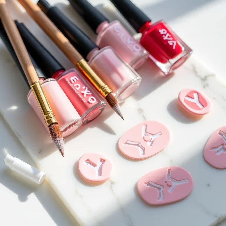 Materiais essenciais para criar unhas decoradas com a letra Y