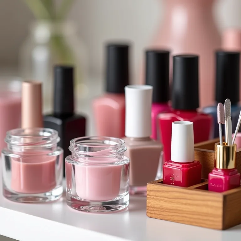 Materiais organizadores para esmaltes e lixas