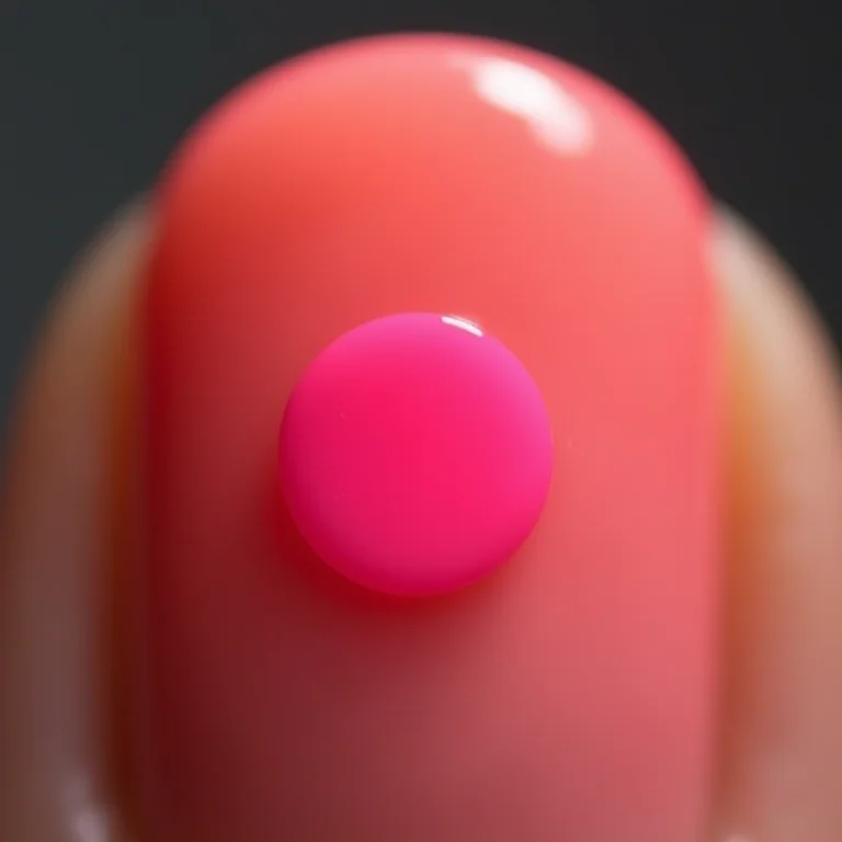 Minimalismo com pontos de cor em unhas curtas