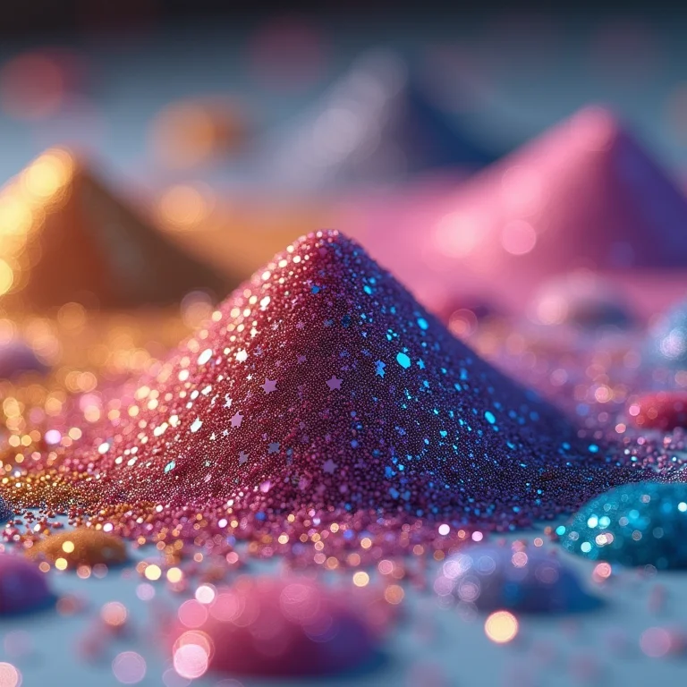 Misturando diferentes tipos de glitter