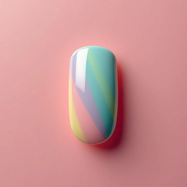 Mix de unhas em cores pastel candy