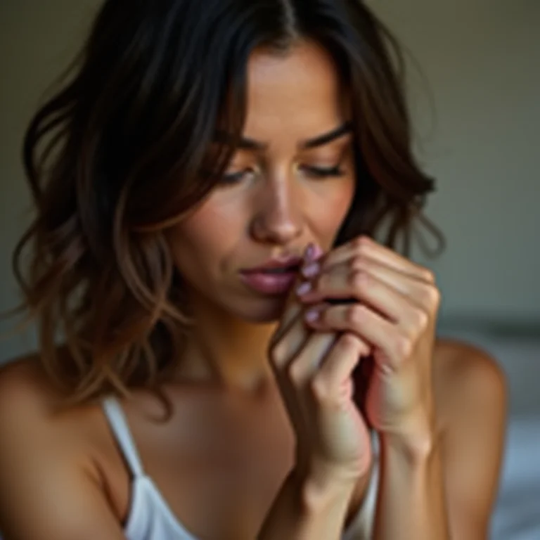 Mulher indecisa sobre remover ou não a cutícula