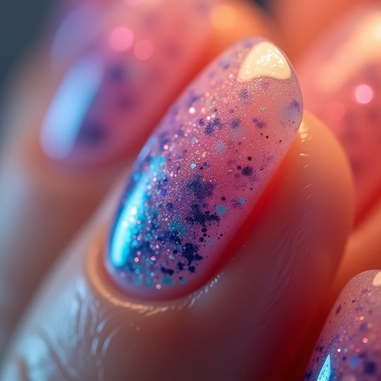 Nail art em gel 3D abstrata