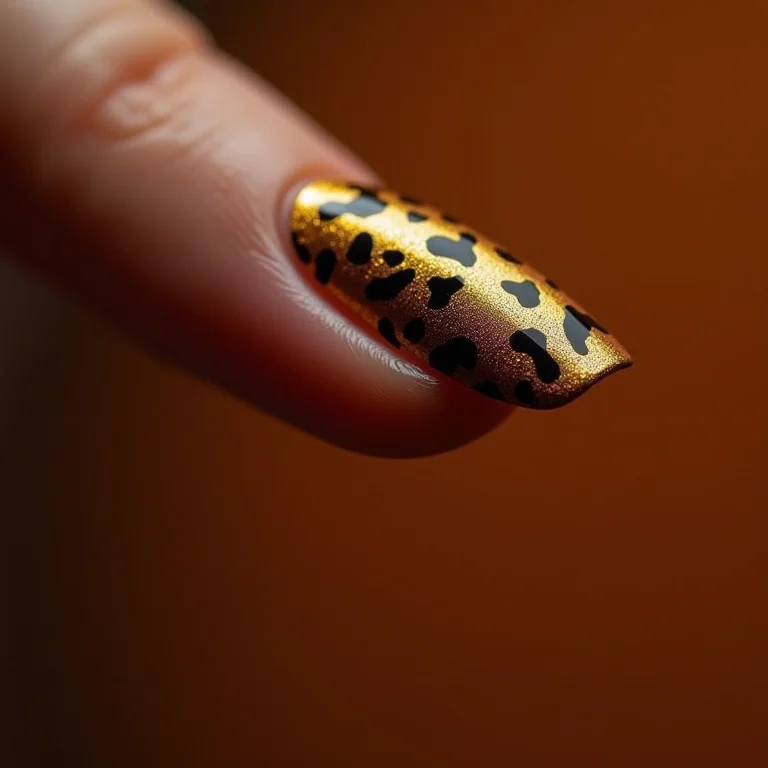 Oncinha marrom com detalhes dourados