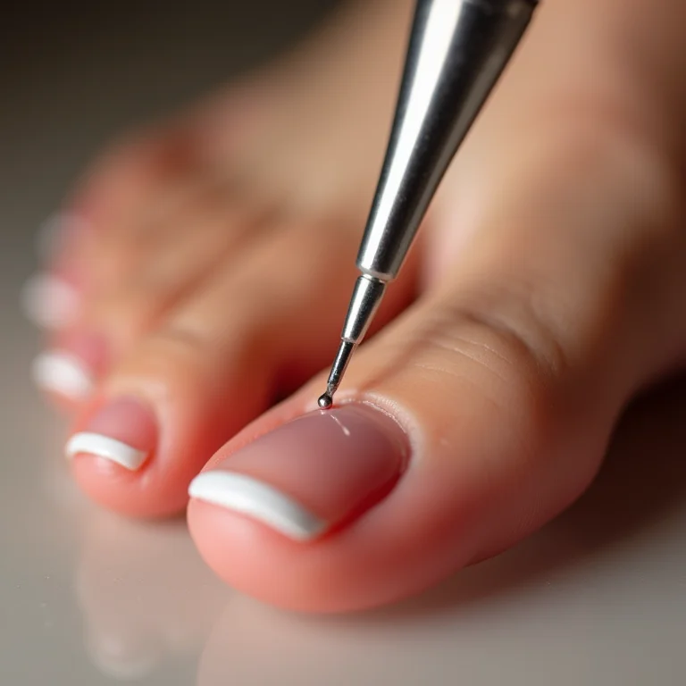 Paciência na francesinha nos pés