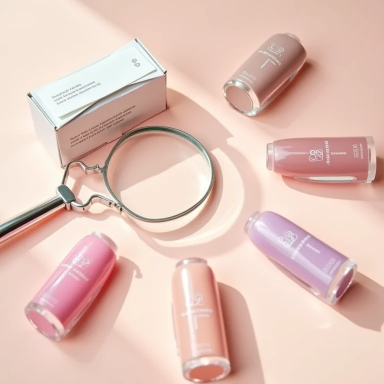 Pacote da AliExpress ao lado de esmaltes em gel.