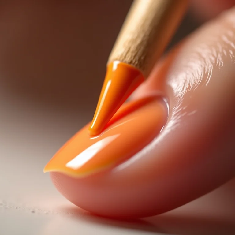 Palito de laranjeira sendo usado para limpar cutículas