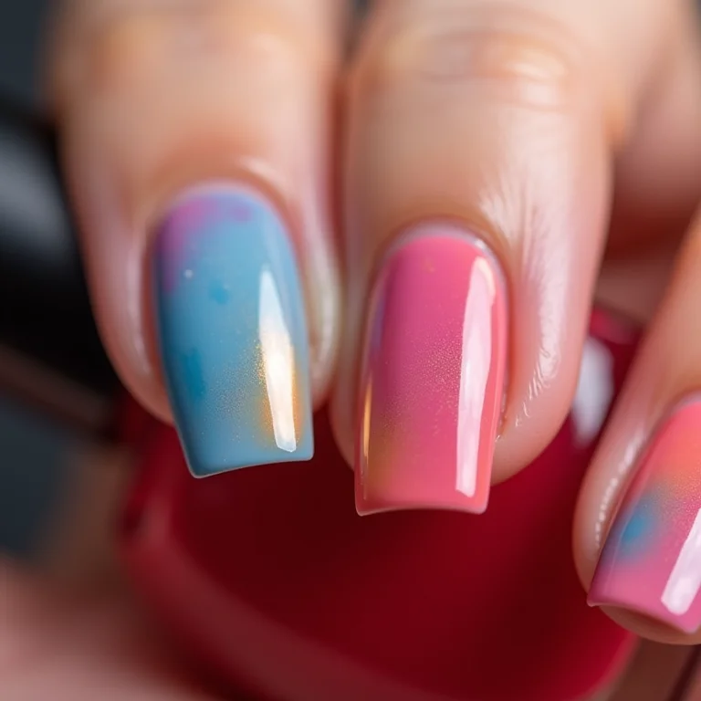 Passo a passo do degradê nas unhas em macro