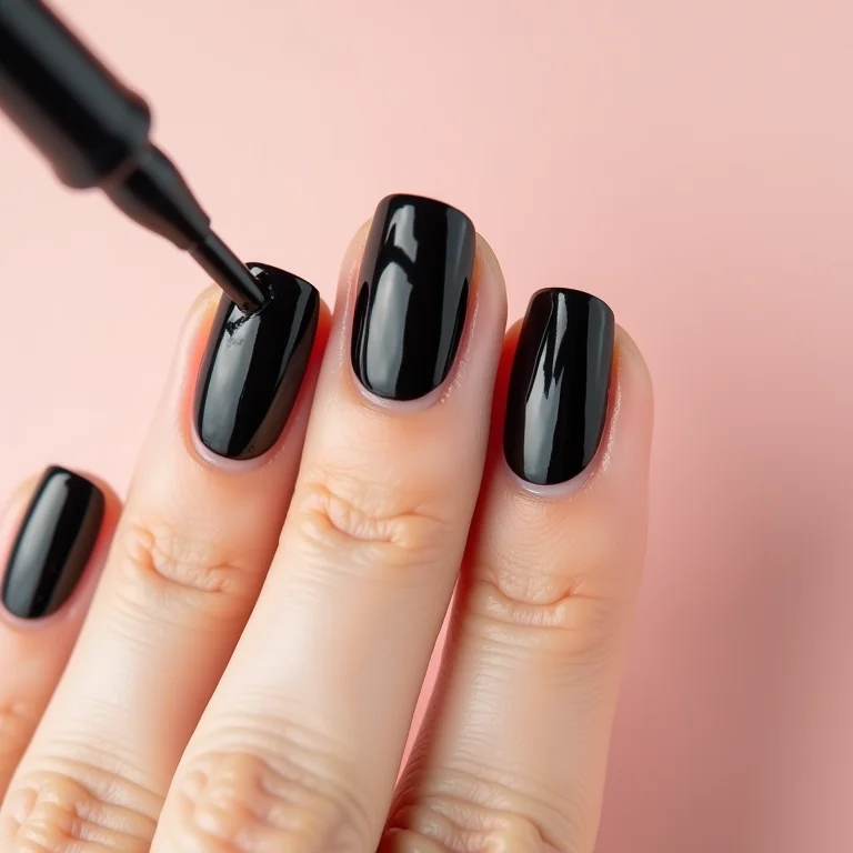 Passo a passo: unhas decoradas simples preta