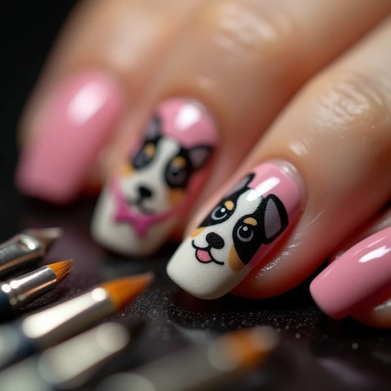 Pincéis Condor para nail art de cachorrinho