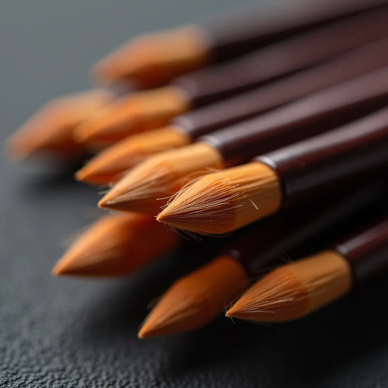 Pincéis Kolinsky para nail art.