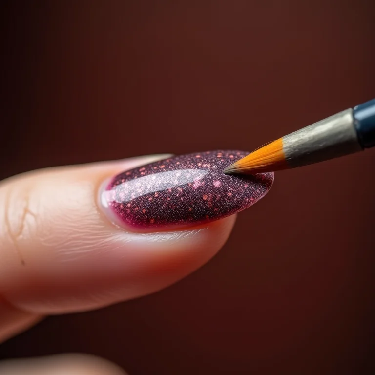 Pincel fino para detalhes precisos em nail art