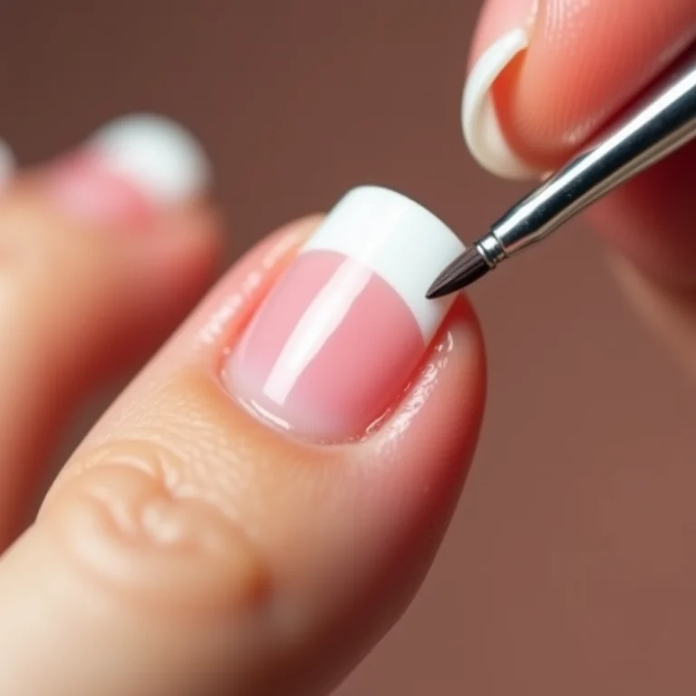 Pincel fino para francesinha nos pés