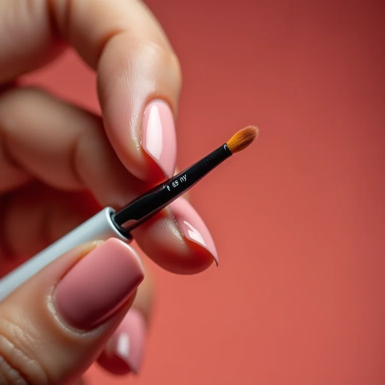 Pincel para Nail Art da Kiss NY em detalhe macro