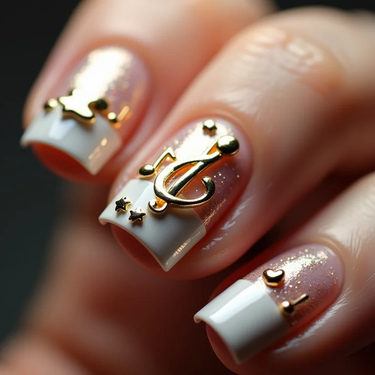 Pingentes temáticos em unhas decoradas