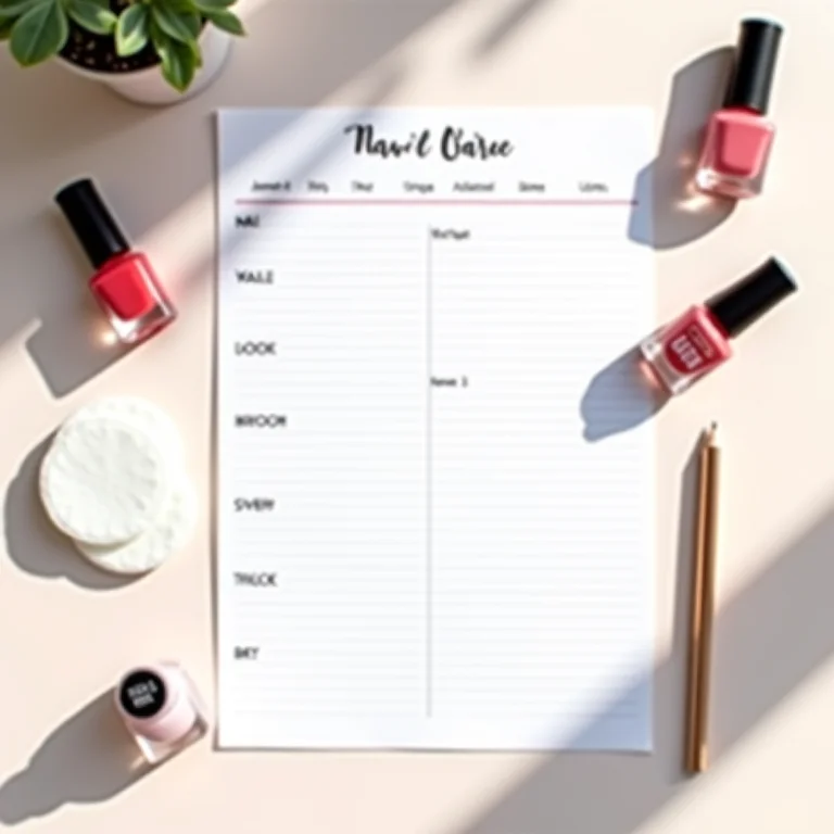 Planilha de organização com dicas de remoção de esmalte sem acetona.