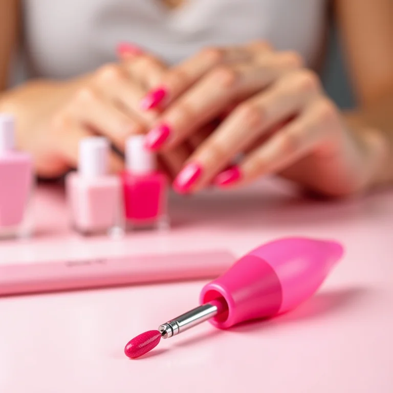 Produtos essenciais para unhas stiletto rosa