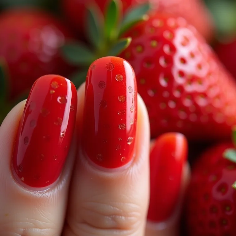 Produtos indicados para unhas de morango.