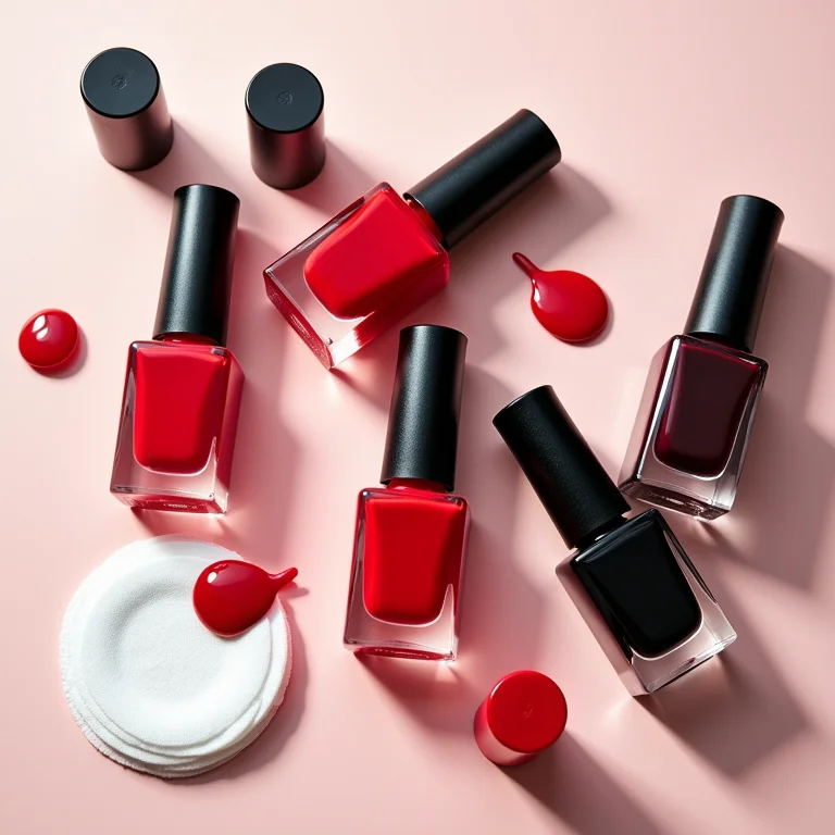 Produtos para unha decorada vermelho e preto