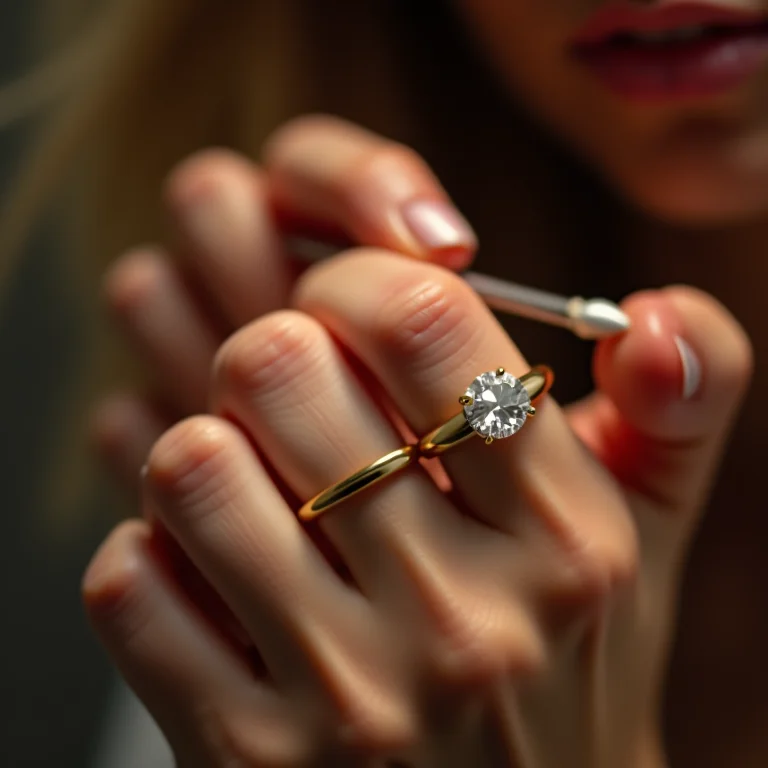 Reaplicando esmalte incolor em bijuteria.