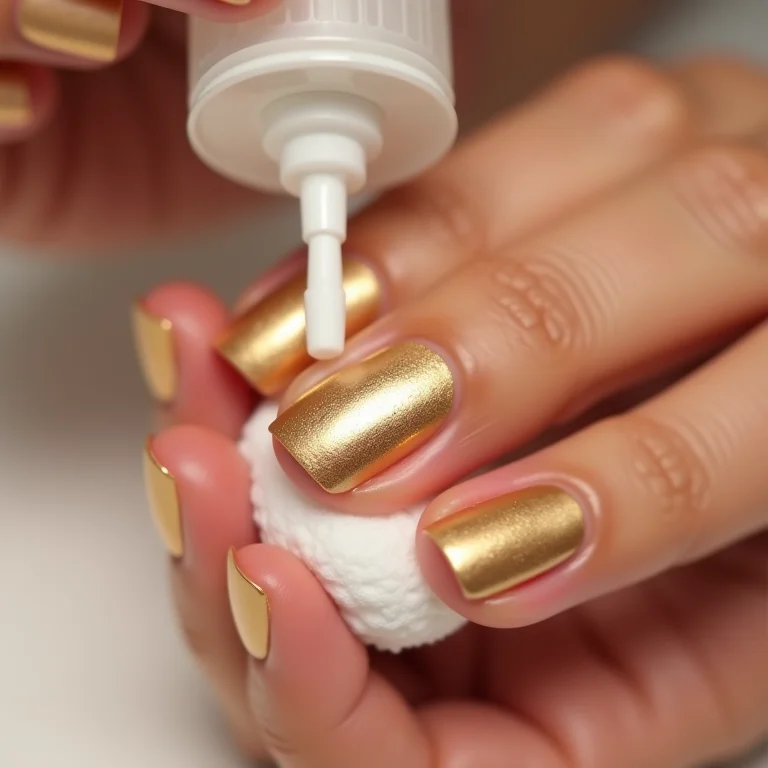 Remoção correta do esmalte dourado